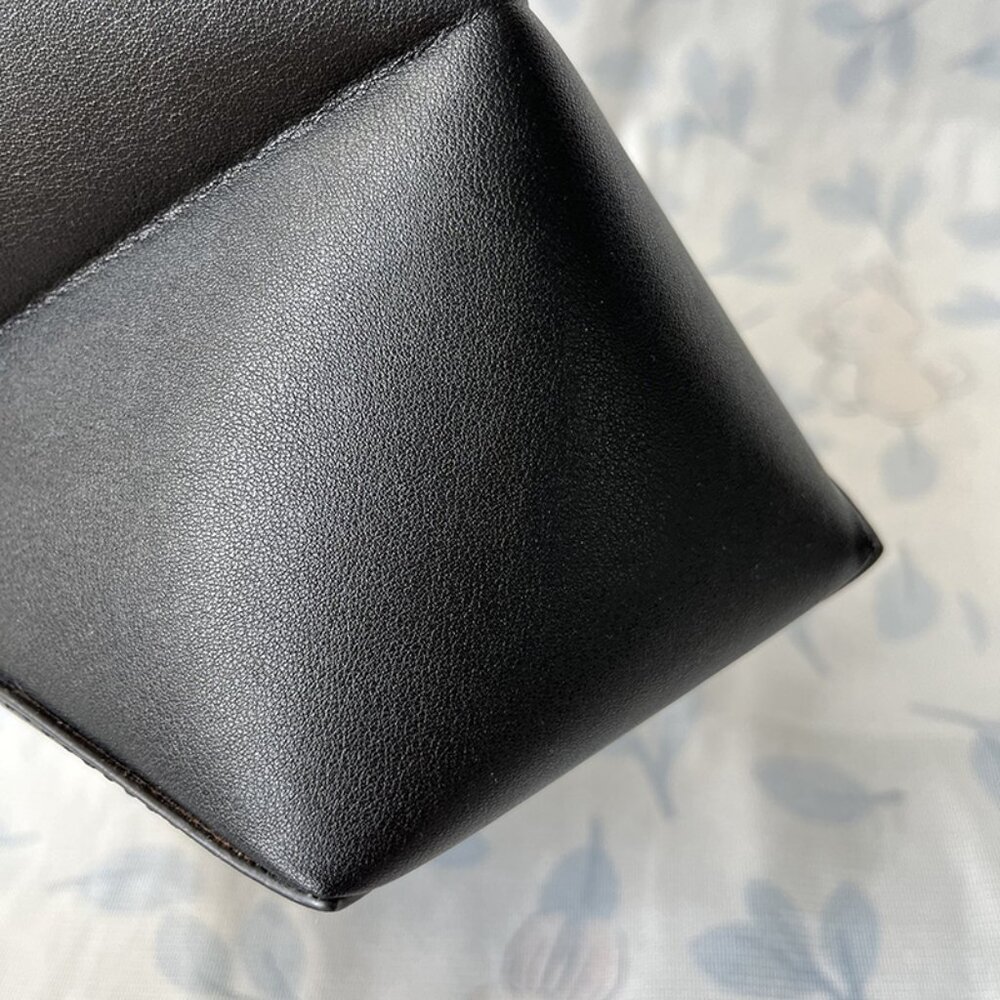 Loewe Puzzle Fold Tote Mini In Black Shiny Calfskin - Picture 4 of 8